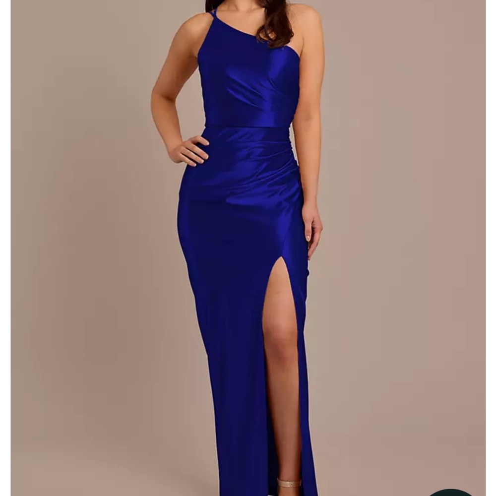 Blue One-Shoulder Bridesmaid Dress